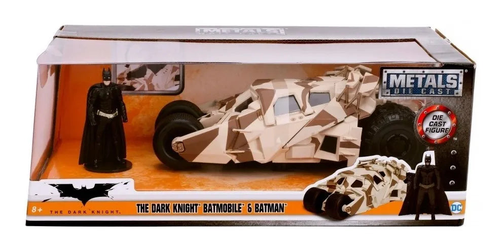 Batmóvel Filme The Dark Night 2008 C/boneco Batman 1/24 Jada Camuflado