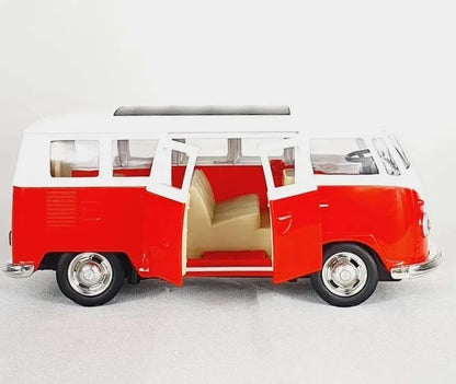 Califórnia Action Volkswagen T1 Kombi Luzes Som 1:32 Vermelho