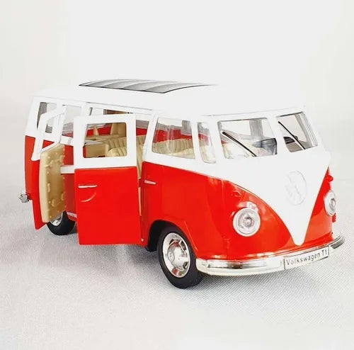 Califórnia Action Volkswagen T1 Kombi Luzes Som 1:32 Vermelho
