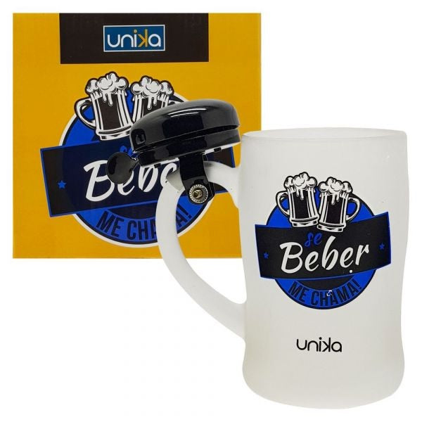 CANECA COM CAMPAINHA SE FOR BEBER ME CHAMA 400ml