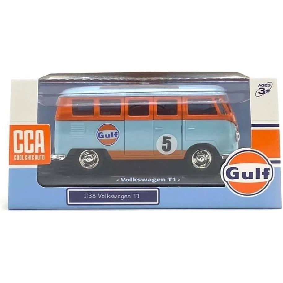 Carro Miniatura Perua Kombi Volkswagen T1 Classica Gulf 1:38